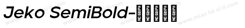 Jeko SemiBold字体转换